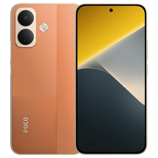 Xiaomi Poco X8 5G Laranja: frente e traseira